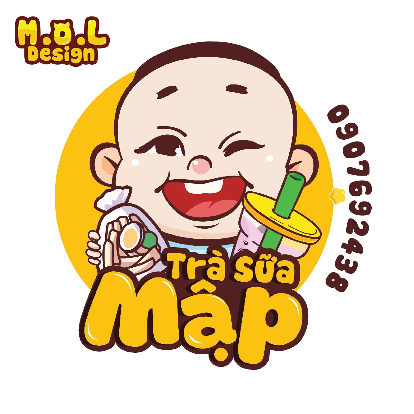 mau logo quan tra sua dep