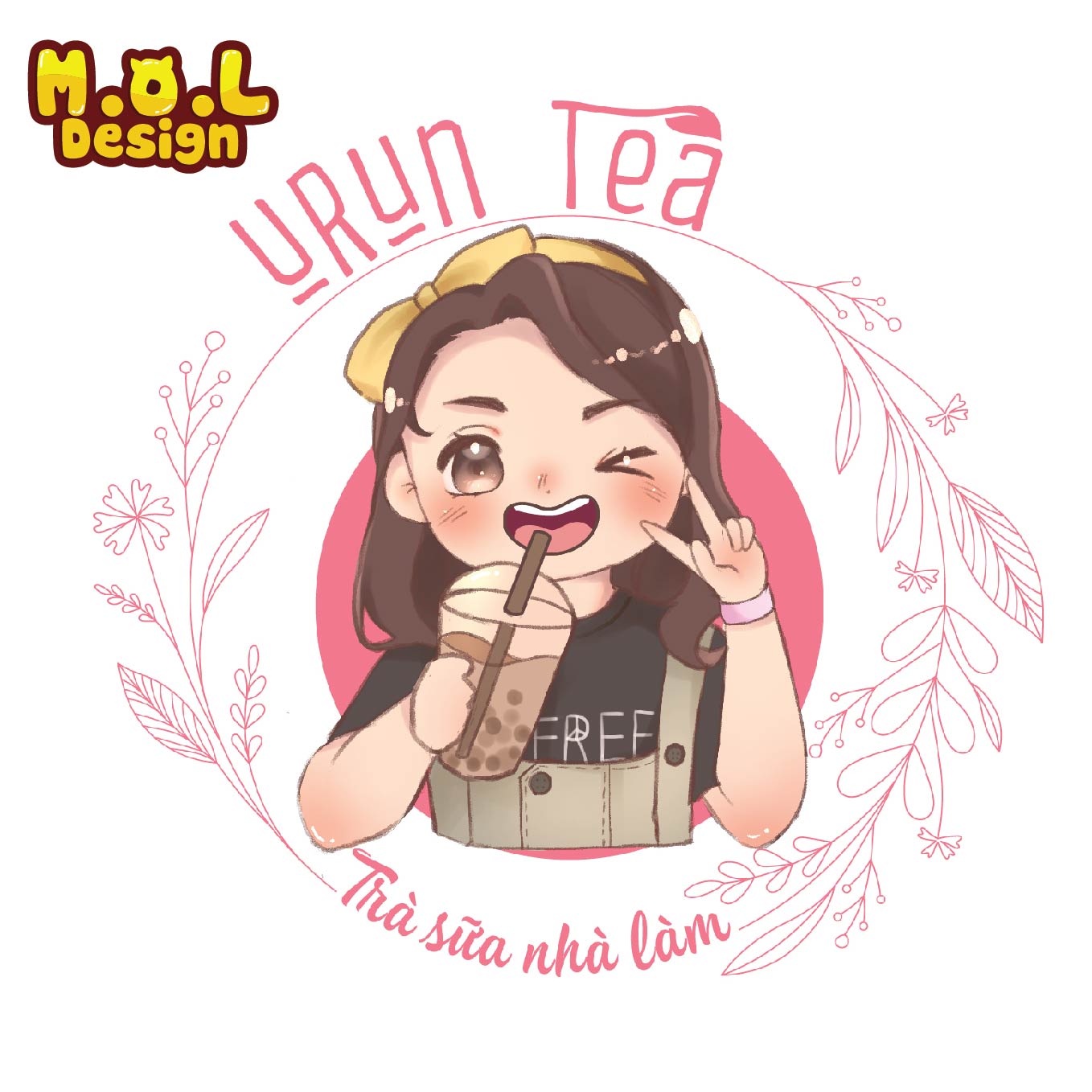 mau logo quan tra sua dep